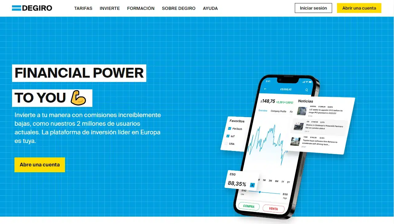 degiro broker website