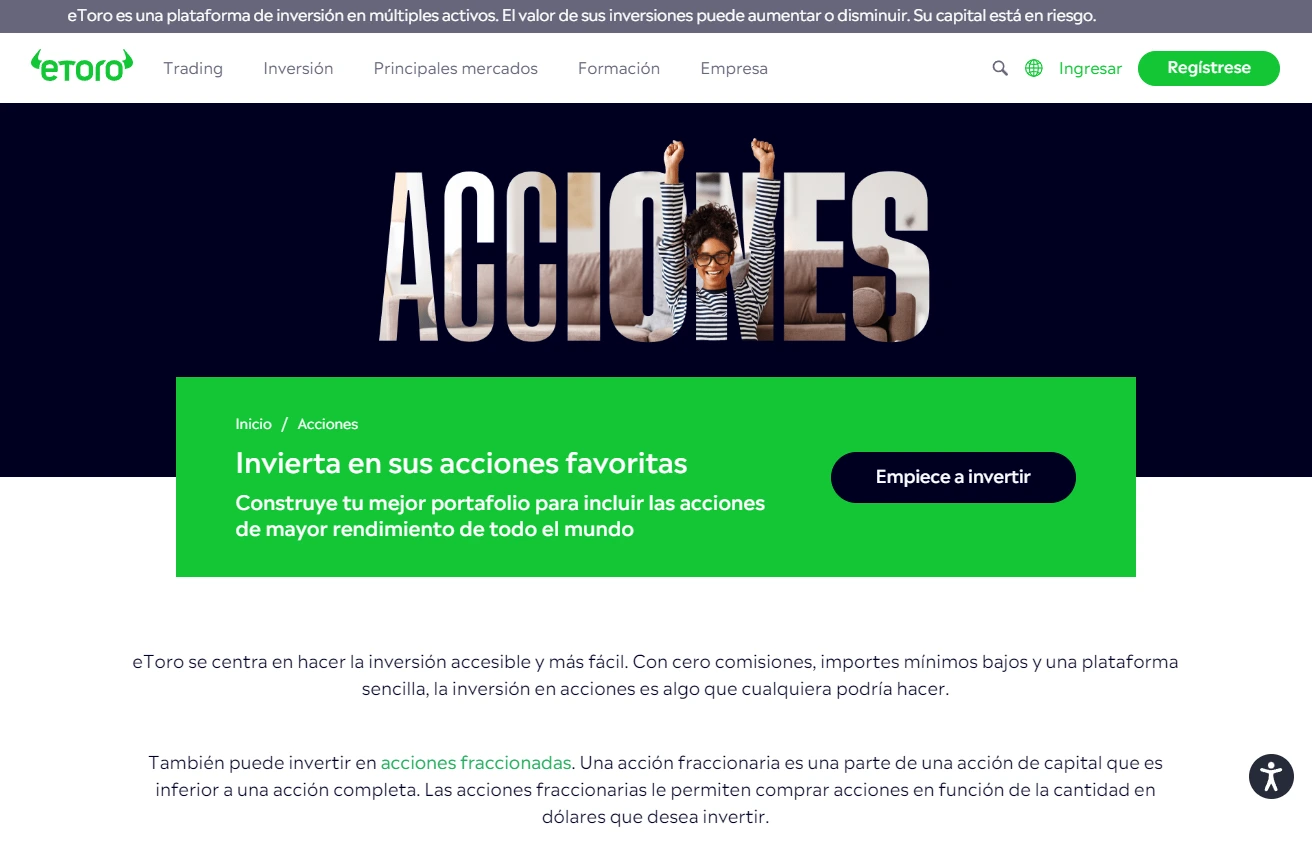 broker etoro comprar acciones